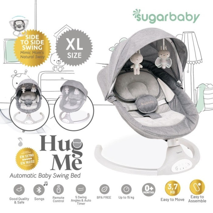 SUGAR BABY Hug Me Automatic Baby Swing Bed / Ayunan Bayi / K series with Table