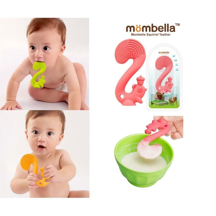 Teether bayi |Mombella Squirrel Soothing Silicone Teether Gigitan Bayi