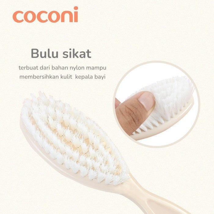 COCONI Baby Comb & Hair Brush | Sisir Sikat Rambut Bayi 2 Pcs