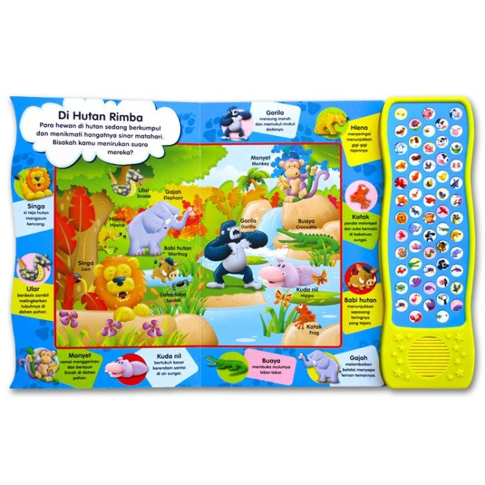 Dunia Hewan Sound Book 60 suara hewan+ nama hewan Bhs Indo & English