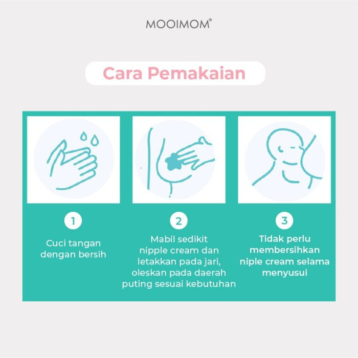 MOOIMOM Lanolin Nipple Cream / Krim Pelindung Puting Ibu Menyusui