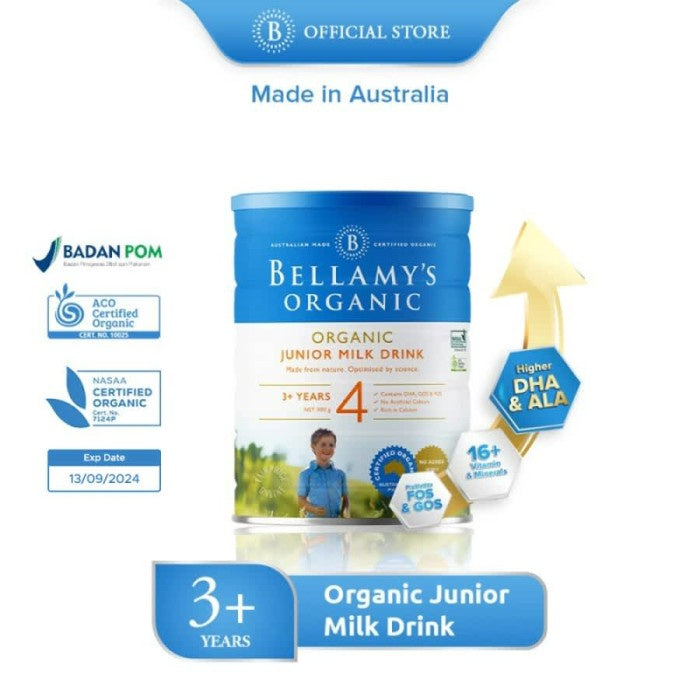 BELLAMYS SUSU ANAK ORGANIK STEP 4 DIATAS 3 TAHUN SUSU FORMULA 900 G