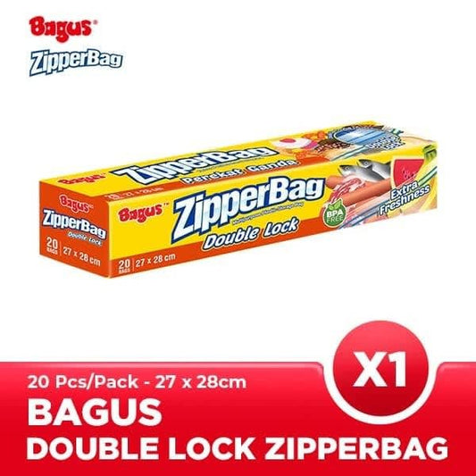 Bagus Zipperbag 20s 27x28 Double Lock Steril Food Grade