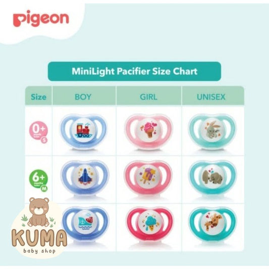 PIGEON Minilight Pacifier Empeng Bayi Soother Newborn - 12 Bulan