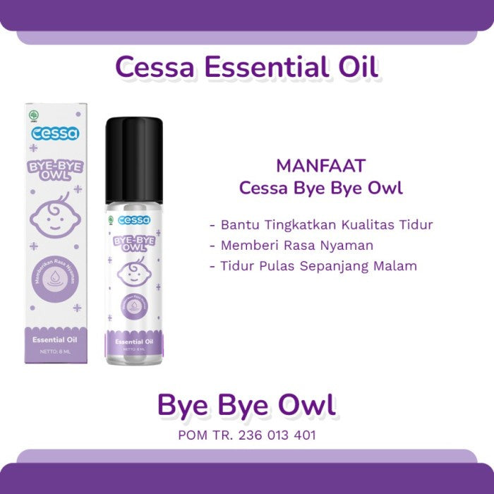 Cessa Baby Bye Bye Owl - Natural Essential Oil Tidur Nyenyak Sepanjang