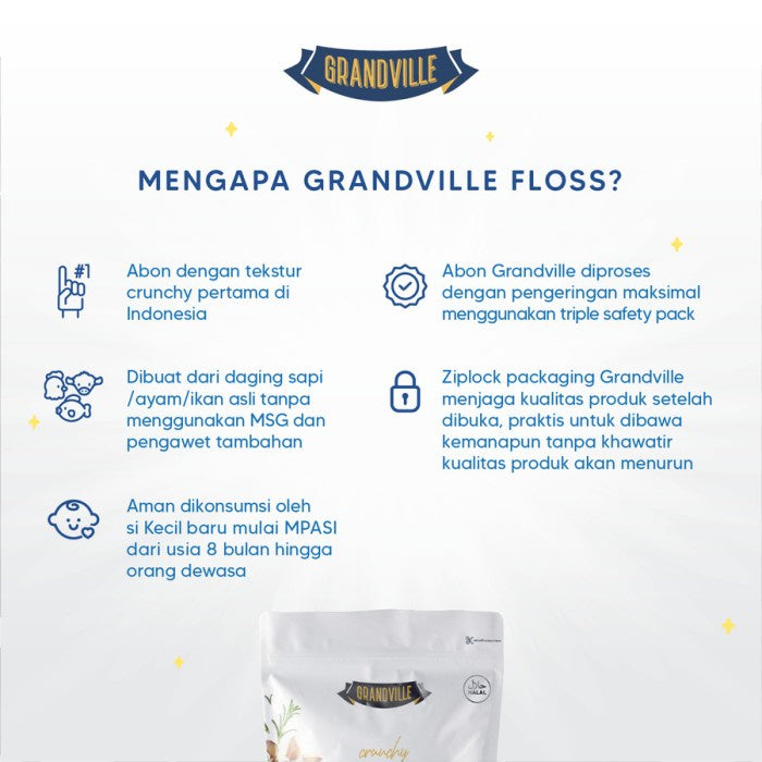 Grandville Abon Sapi Crunchy Original 100Gr