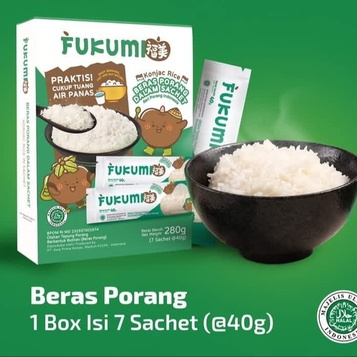 FUKUMI Beras Porang Box Sachet - Shirataki/Konjac Rice