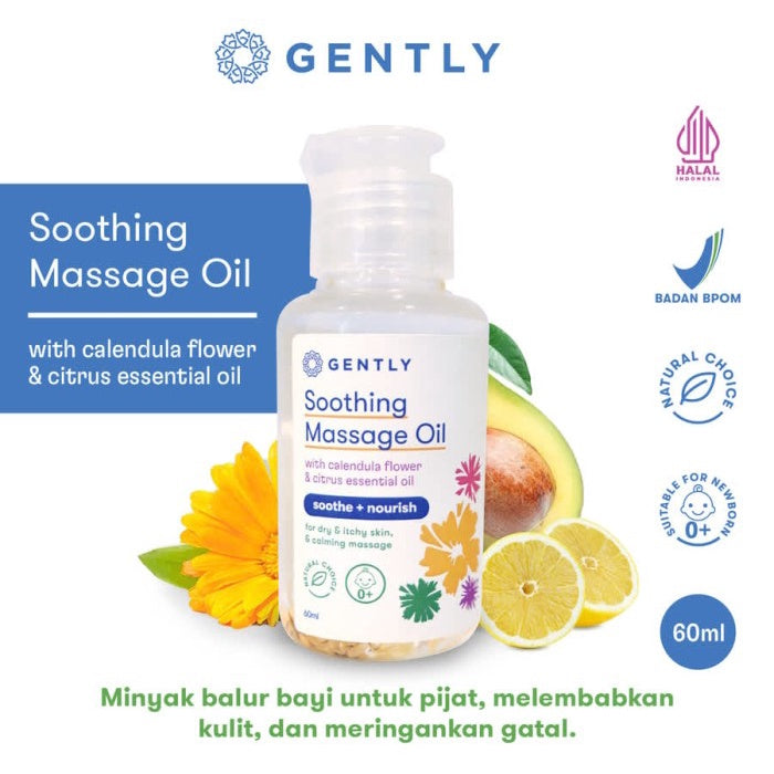 Gently Soothing Massage Oil | Calendula Baby Oil untuk Bayi & Anak