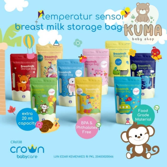 CROWN BABY Kantong Asi 100+20 ML - Breastmilk Storage isi 30pcs