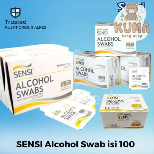 Alcohol Swab SENSI / Tissu Alcohol / Sensi Alcohol Swabs isi 100