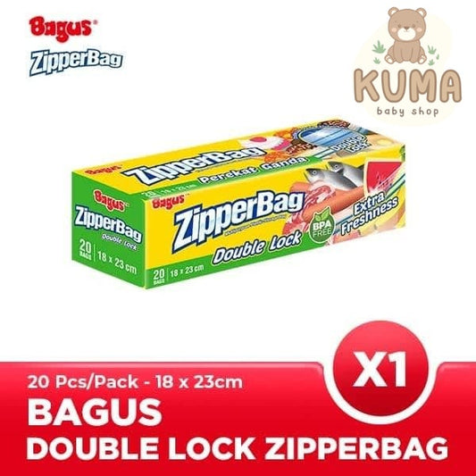 Bagus Zipperbag 20s 18x23 Double Lock Food Grade Steril