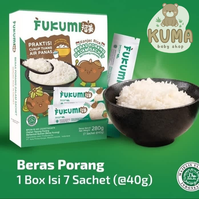 FUKUMI Beras Porang Box Sachet - Shirataki/Konjac Rice