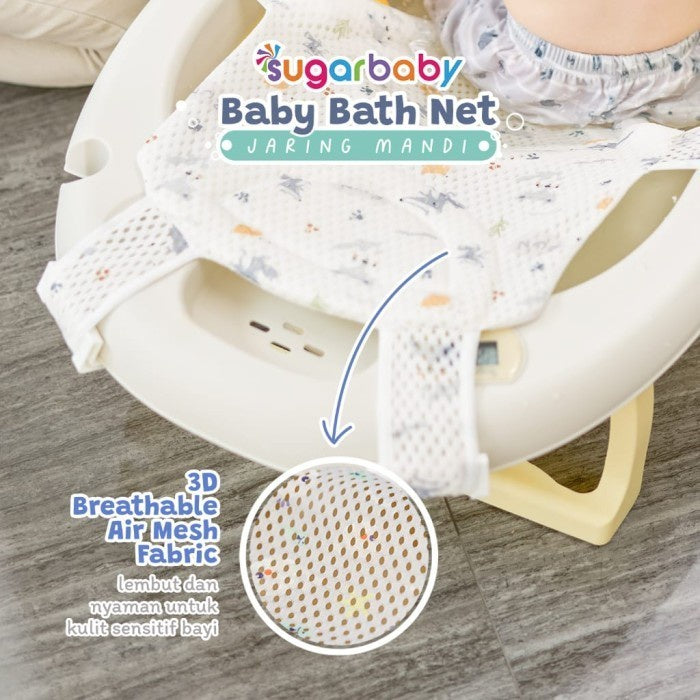 SUGAR BABY Baby Bath Net / Jaring Mandi Bayi Bantal Mandi Bayi dan Jaring Alas Duduk Bak Mandi Bayi