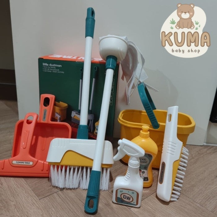 Cleaning set pretend plays mainan sapu bersih bersih anak