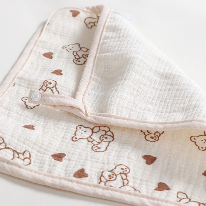 Kuma Bear Waslap dan Bib Lipat 2 in 1 Celemek Slaber 4027