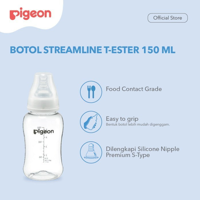 PIGEON Botol T-Ester Streamline 150ml with S-type Nipple Slim Neck