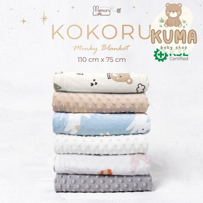 Memorylife Essentials-Kokoru Zoo Minky Blanket| Premium Minky Blanket