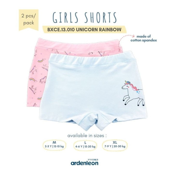 ARDENLEON Girls Shorts (2 pcs) Peach Dot Celana Dalam Anak