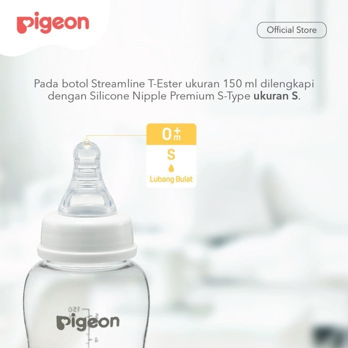 PIGEON Botol T-Ester Streamline 150ml with S-type Nipple Slim Neck