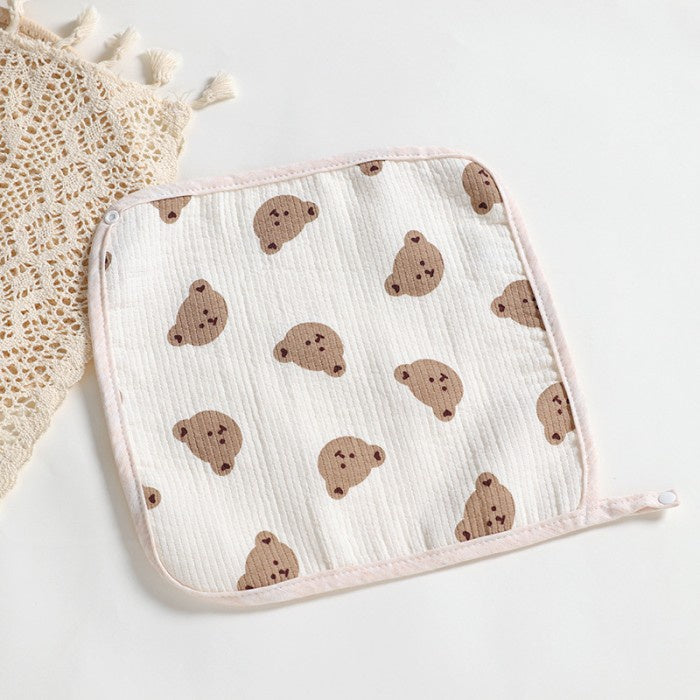 Kuma Bear Waslap dan Bib Lipat 2 in 1 Celemek Slaber 4027