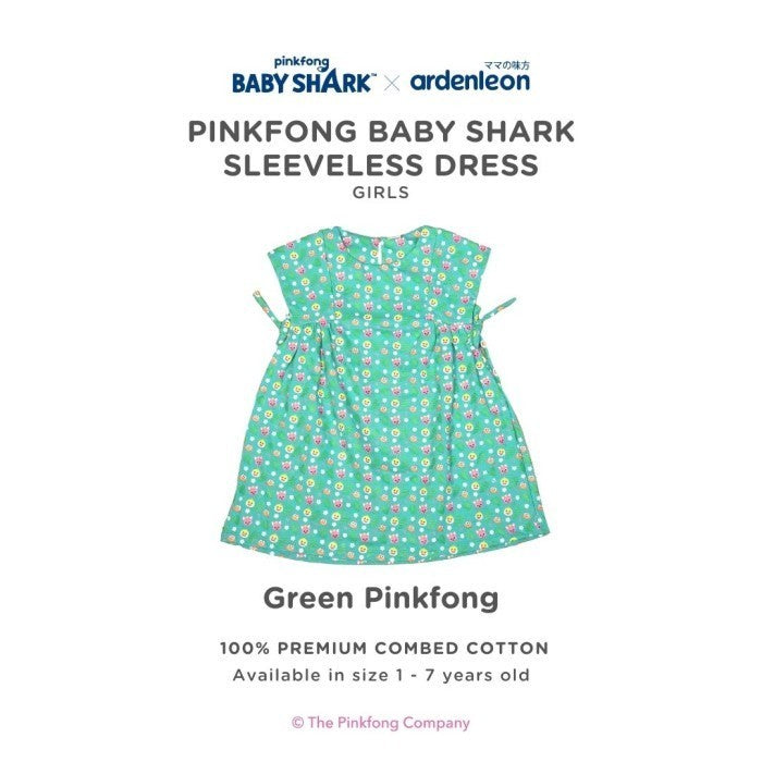 ARDENLEON Rok Anak Pinkfong Sleeveless Dress Anak Perempuan