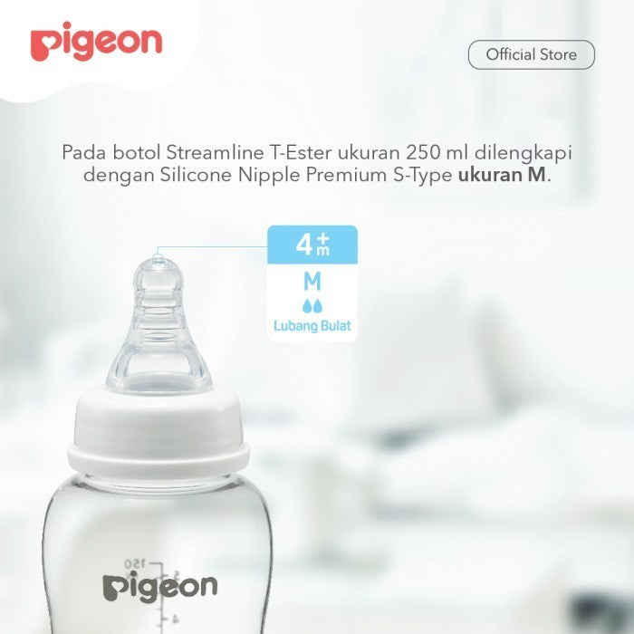 PIGEON Botol T-Ester Streamline 250ml with S-type Nipple Slim Neck