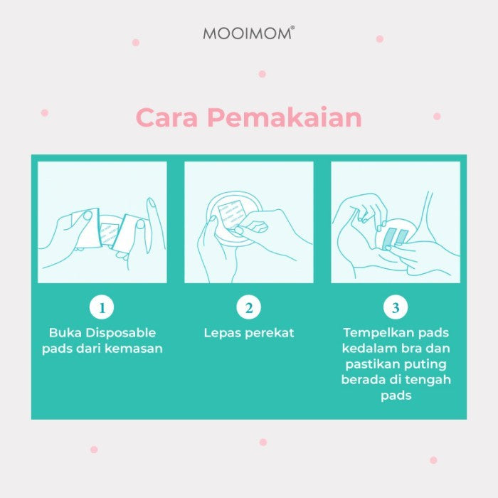 MOOIMOM Disposable Breast Pad 3D Ultra-Thin - Penampung ASI (30pcs)