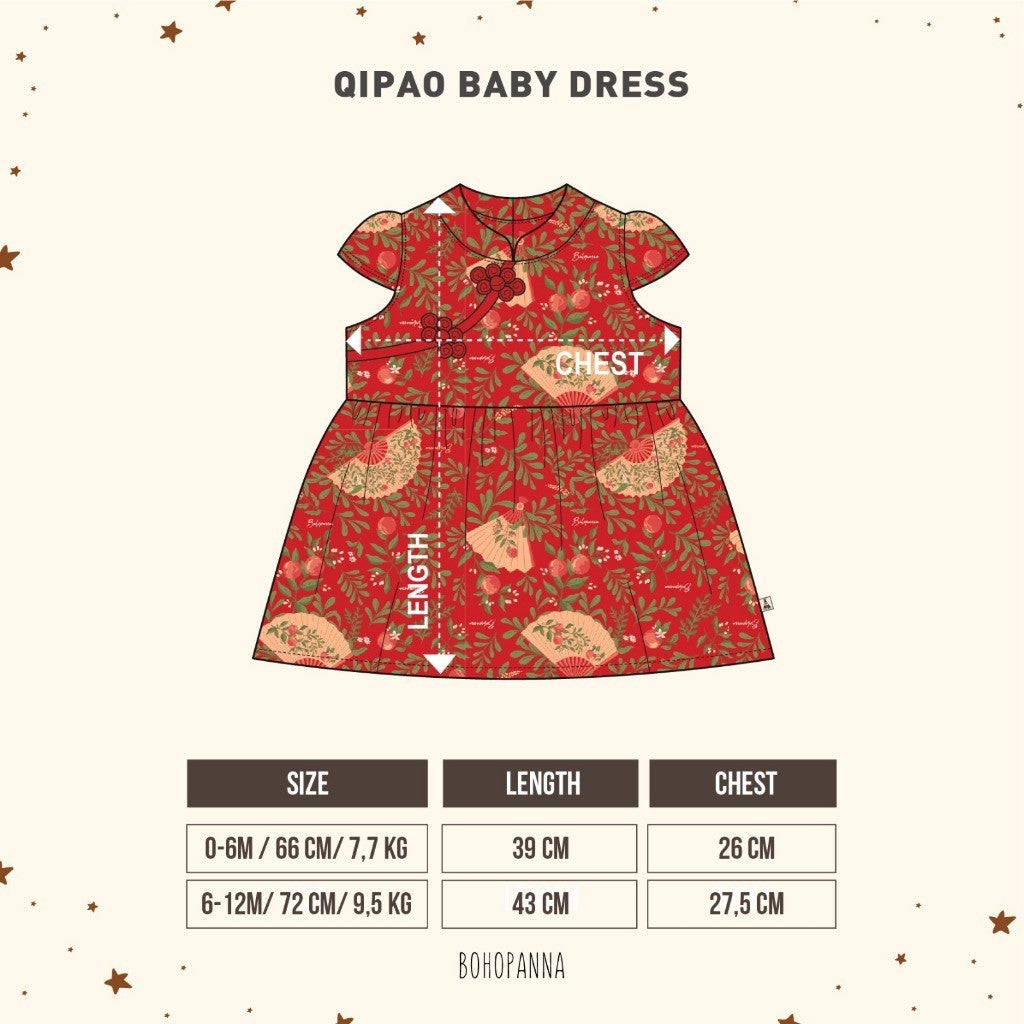 BOHOPANNA - QIPAO BABY DRESS - Dress Imlek Anak - Dress Imlek Bayi Perempuan