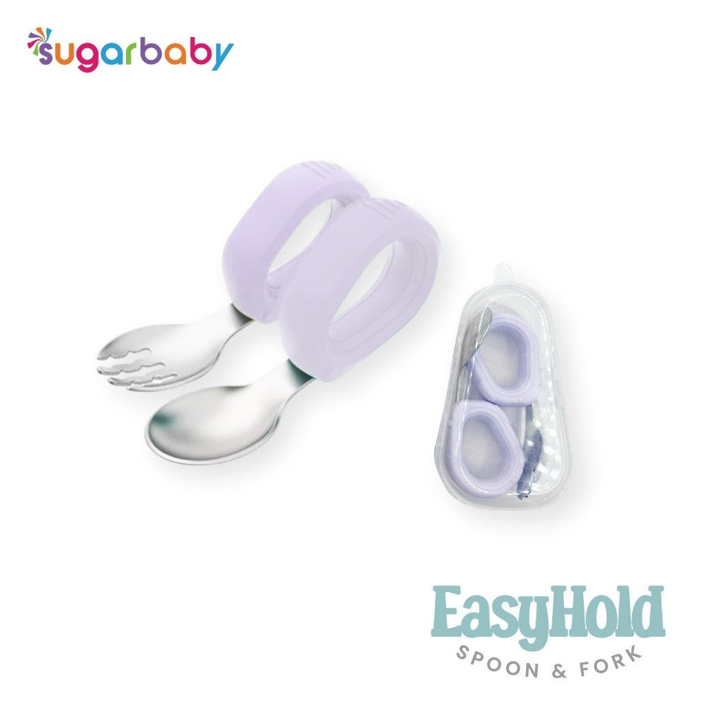 Sugarbaby Easy Hold Spoon & Fork/Sendok MPASI / Sendok Makan Bayi / Sendok Training Makan Bayi / Training Spoon