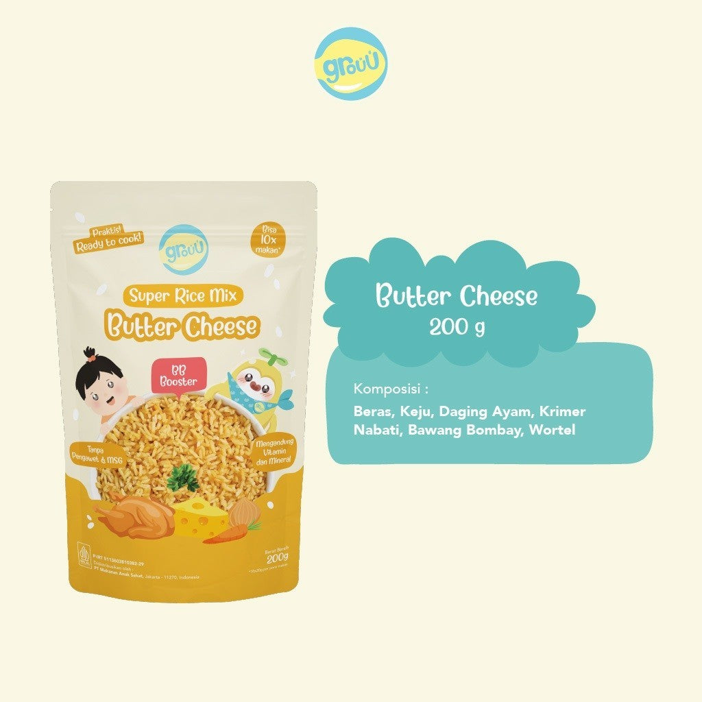 Grouu - Super Rice Mix Beras MPASI BB Booster BB Rice Nasi Instan - 200gr - NO MSG