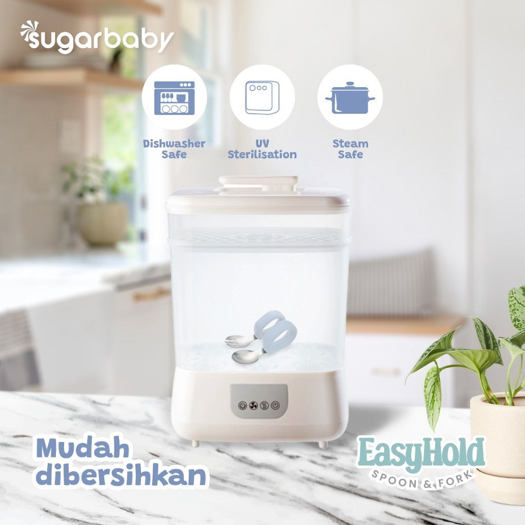 Sugarbaby Easy Hold Spoon & Fork/Sendok MPASI / Sendok Makan Bayi / Sendok Training Makan Bayi / Training Spoon