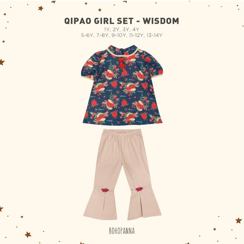 BOHOPANNA - QIPAO GIRL SET - Setelan Baju Imlek Anak Perempuan - Baju Imlek