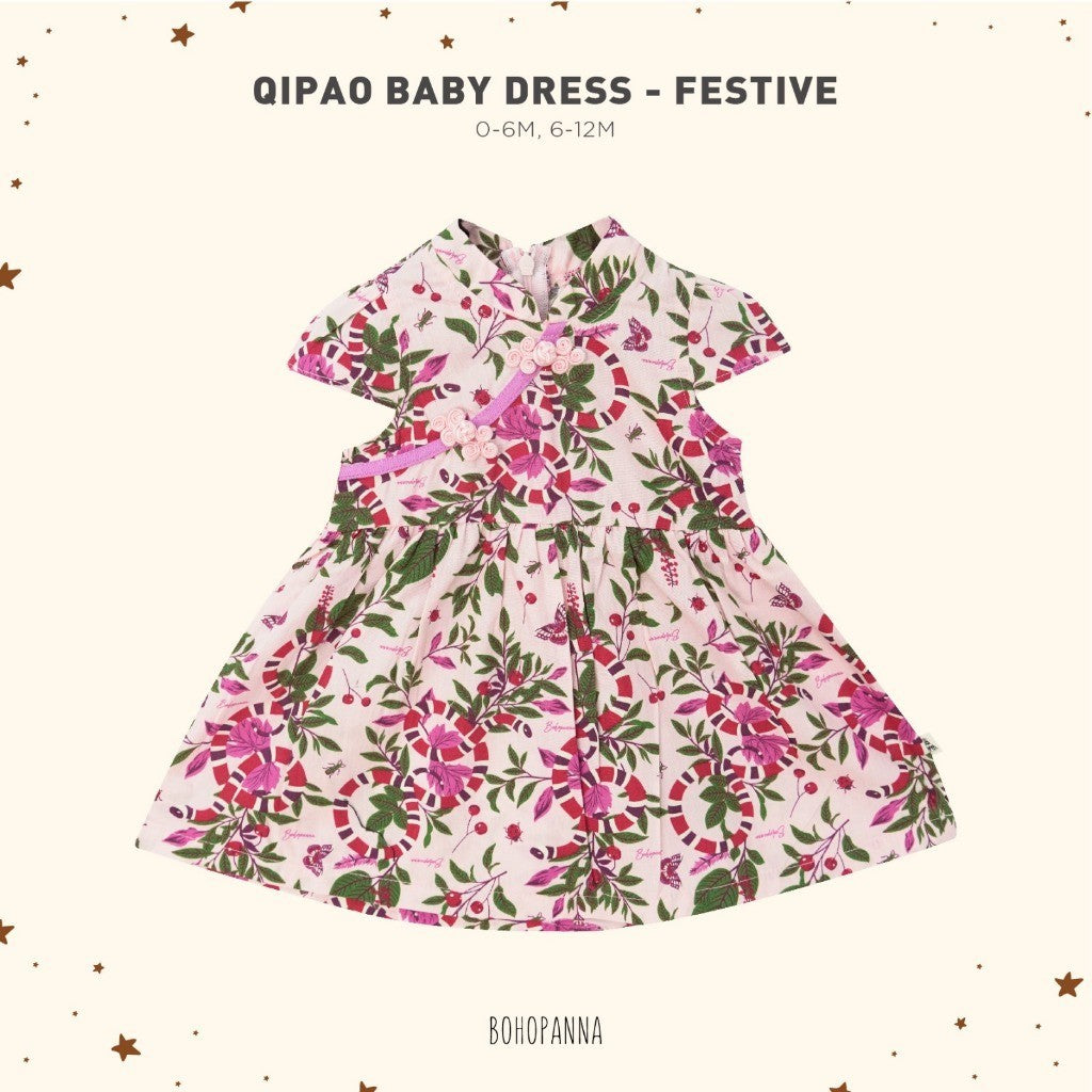 BOHOPANNA - QIPAO BABY DRESS - Dress Imlek Anak - Dress Imlek Bayi Perempuan