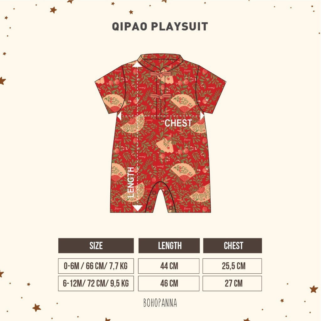BOHOPANNA - QIPAO PLAYSUIT - Jumper Bayi - Baju Imlek Bayi