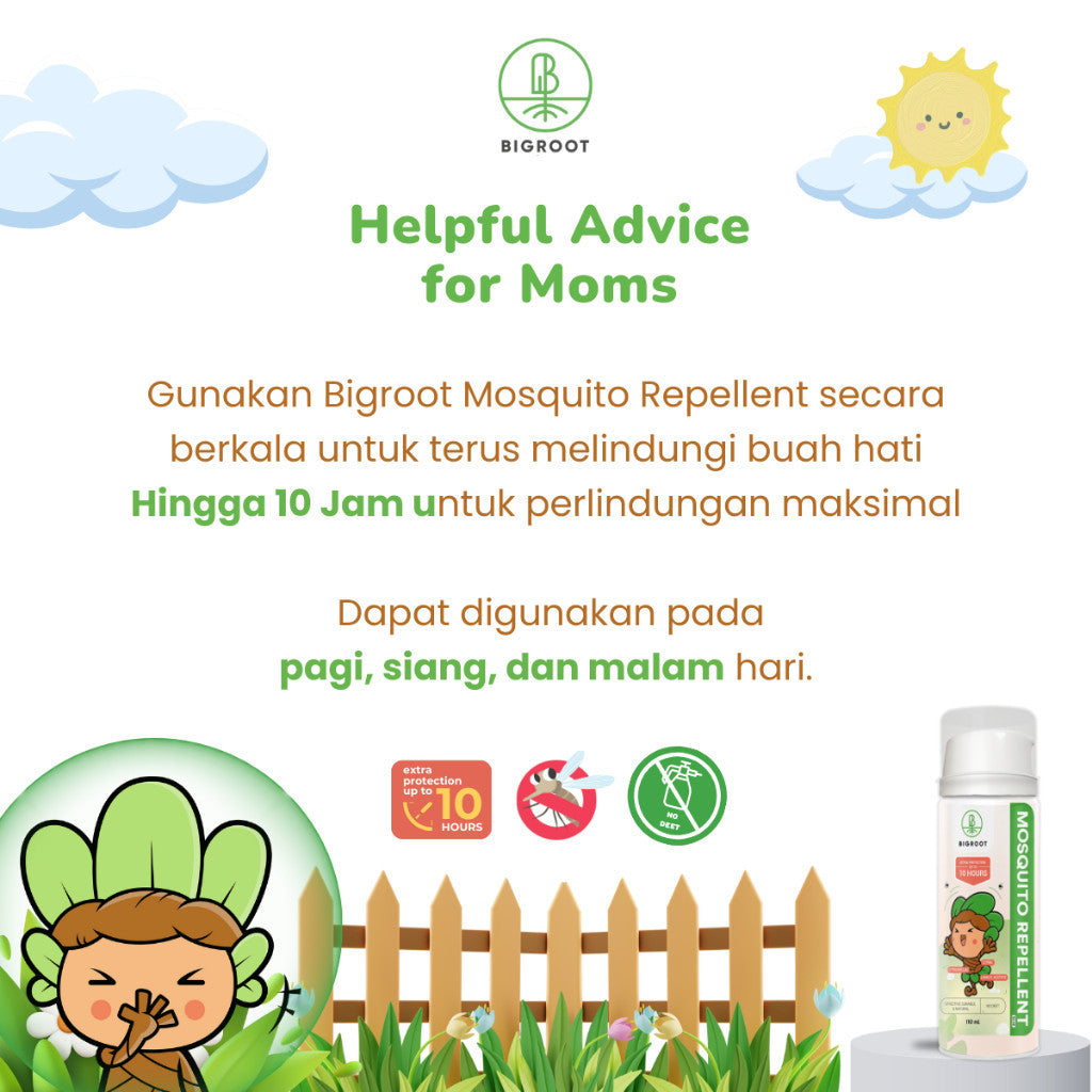 Bigroot care Mosquito Repellent Bayi 0 Bulan  - Dewasa 110ml Essential Oil Anti Nyamuk