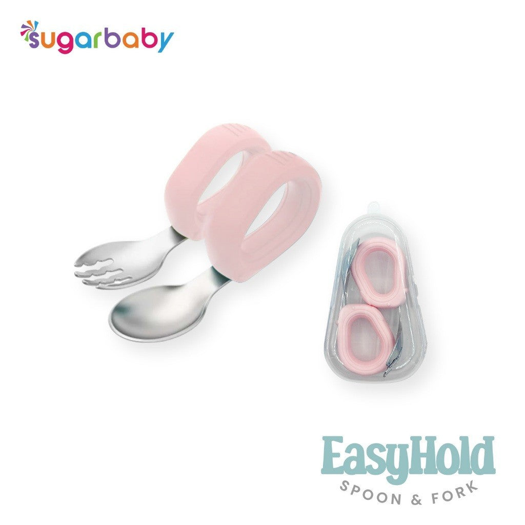 Sugarbaby Easy Hold Spoon & Fork/Sendok MPASI / Sendok Makan Bayi / Sendok Training Makan Bayi / Training Spoon