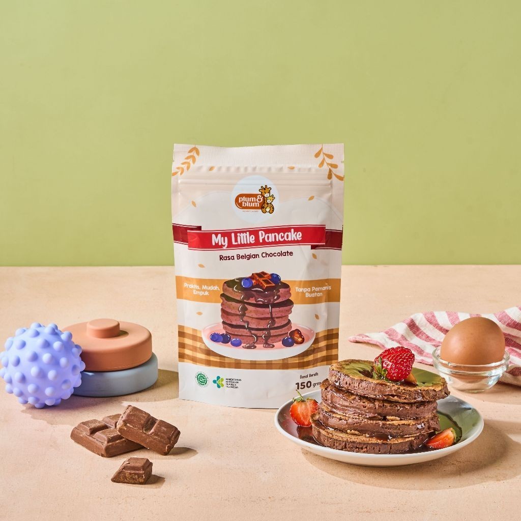 Tepung Pancake PLUM & BLUM Mix Chocolate / Vanilla / Butter Cheese Ready to Cook
