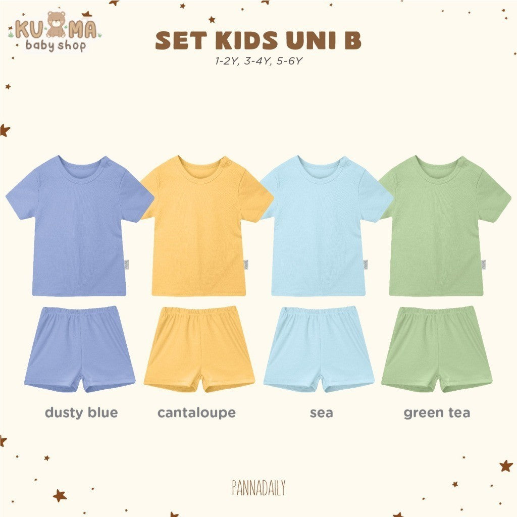 BOHOPANNA - PANNADAILY - SET KIDS UNISEX B - Setelan Baju Anak Laki-Laki