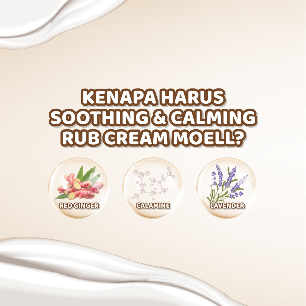 Moell Soothing & Calming Rub Cream 50gr - Meningkatkan Kualitas Tidur - Skincare Baby - Natural Organic