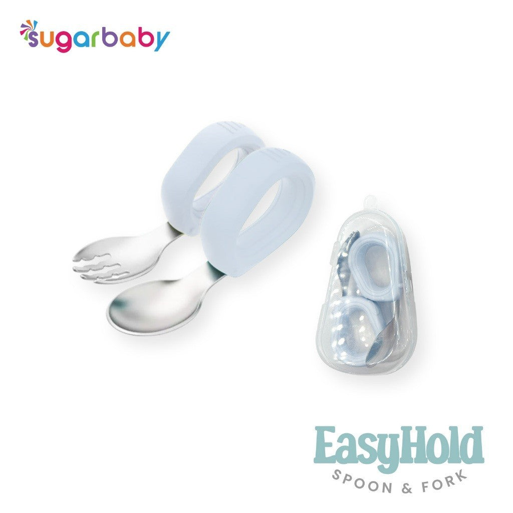 Sugarbaby Easy Hold Spoon & Fork/Sendok MPASI / Sendok Makan Bayi / Sendok Training Makan Bayi / Training Spoon