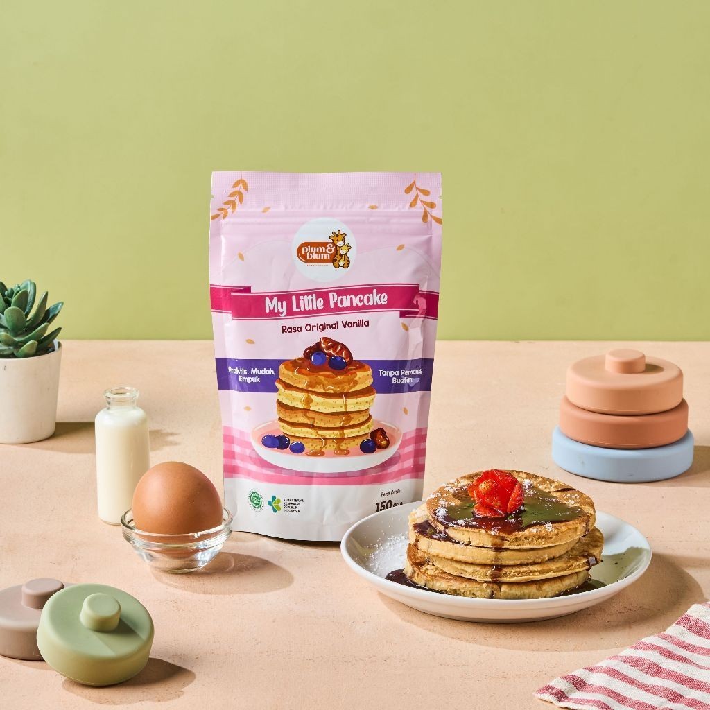 Tepung Pancake PLUM & BLUM Mix Chocolate / Vanilla / Butter Cheese Ready to Cook