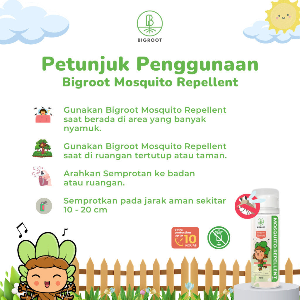 Bigroot care Mosquito Repellent Bayi 0 Bulan  - Dewasa 110ml Essential Oil Anti Nyamuk