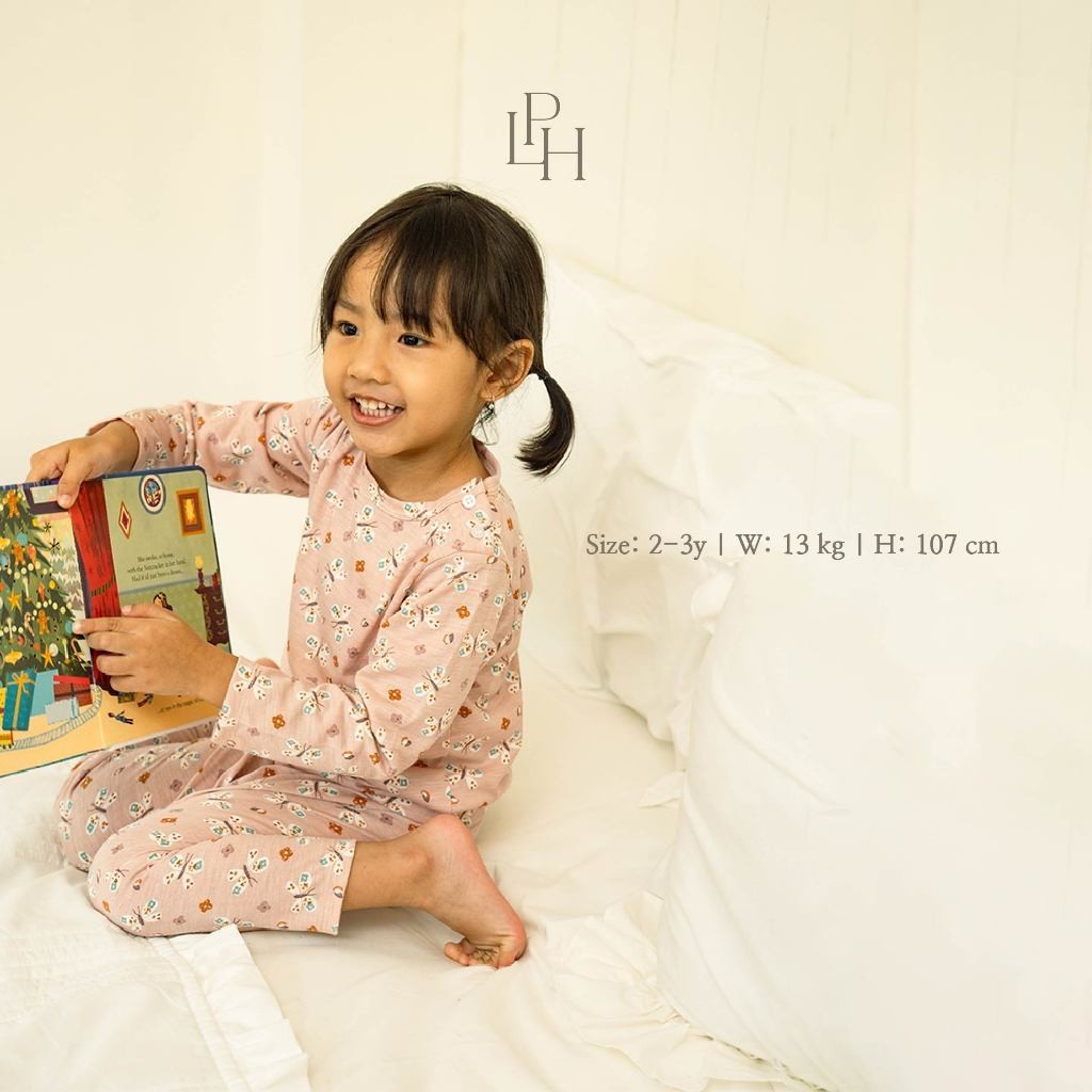 Little Palmerhaus - Little Wear Shoulder Button Long Set (Setelan Anak Lengan Panjang)