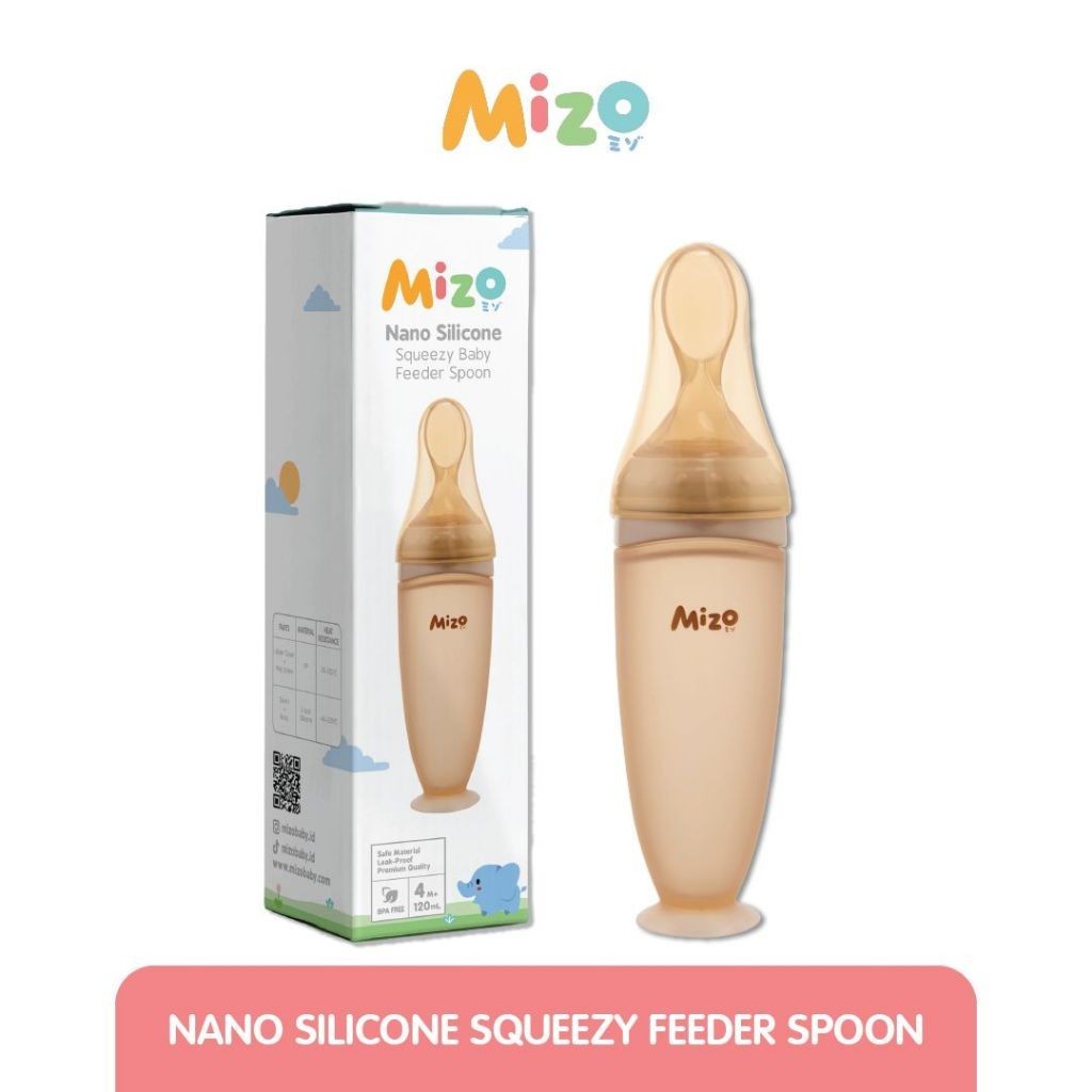 MIZO Sendok Botol Makan Bayi MPASI Silicone Squeezy