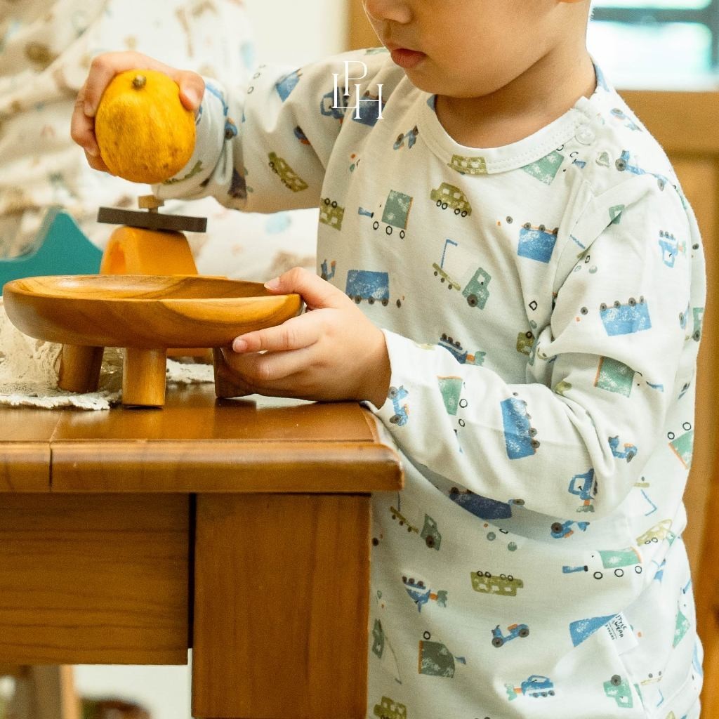 Little Palmerhaus - Little Wear Shoulder Button Long Set (Setelan Anak Lengan Panjang)