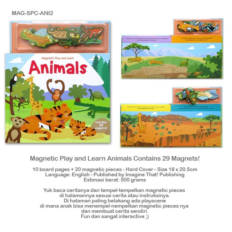 Magnetic Play and Learn Animals Contains 29 Magnets!