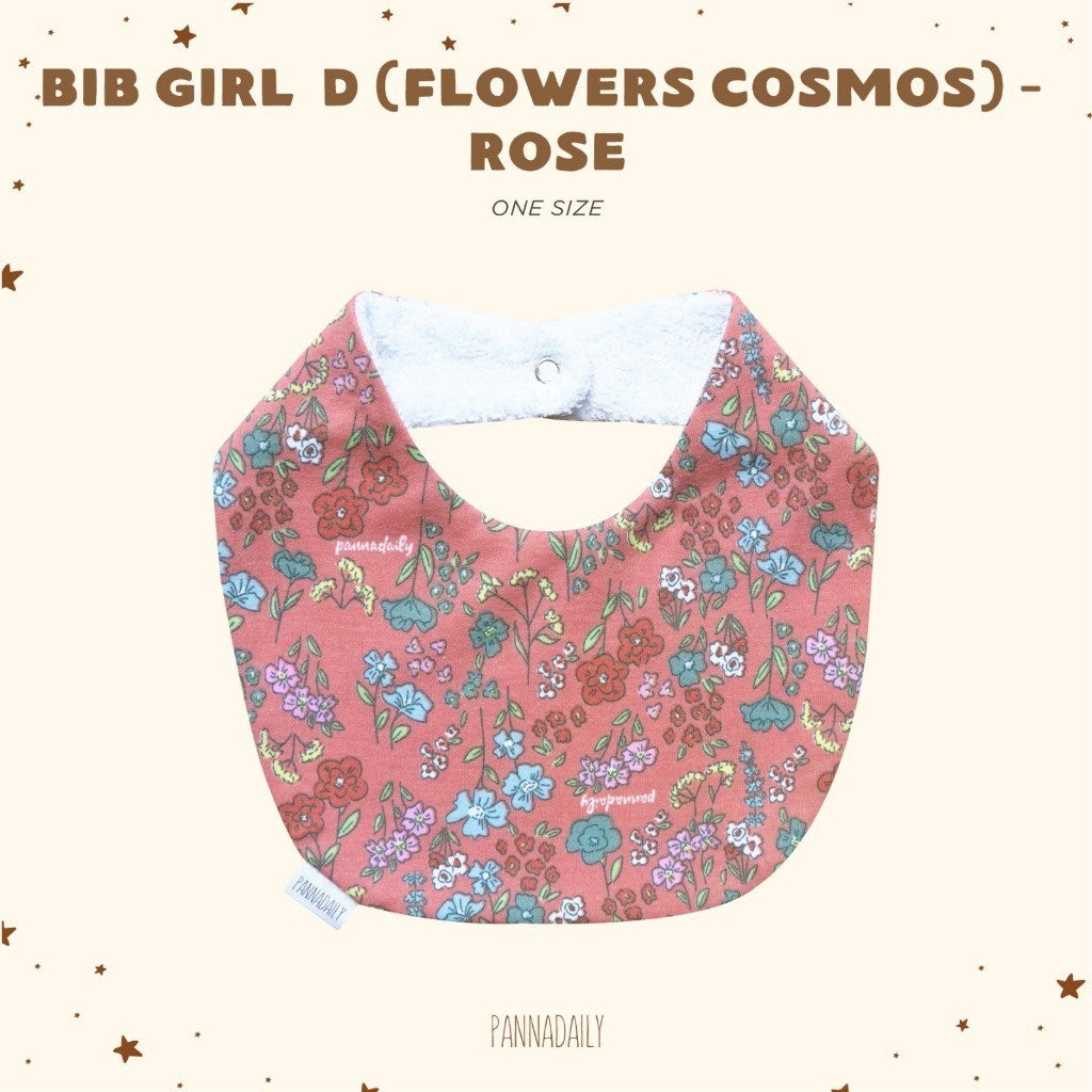 BOHOPANNA - PANNADAILY - BIB GIRL PRINT - FLOWERS COSMOS SERIES - Slabber Bayi