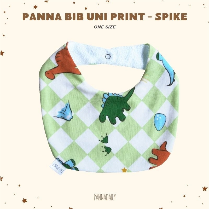 Bohopanna Pannadaily Bib Uni Print - Celemek Bayi Motif Dinosaurus (One Size)