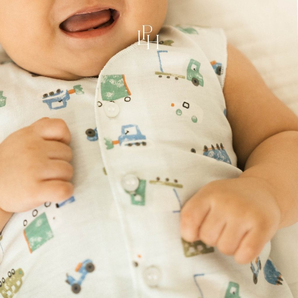 Little Palmerhaus - Little Wear Button Sleeveless Set (Setelan Bayi Lengan Buntung) 31.0