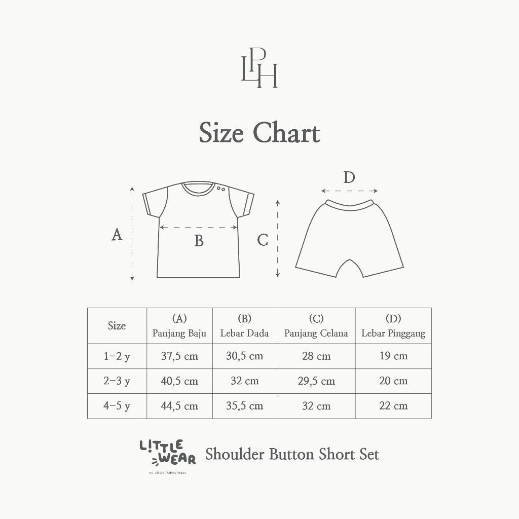 Little Palmerhaus - Little Wear Shoulder Button Short Set (Setelan Anak Lengan Pendek) 31.0